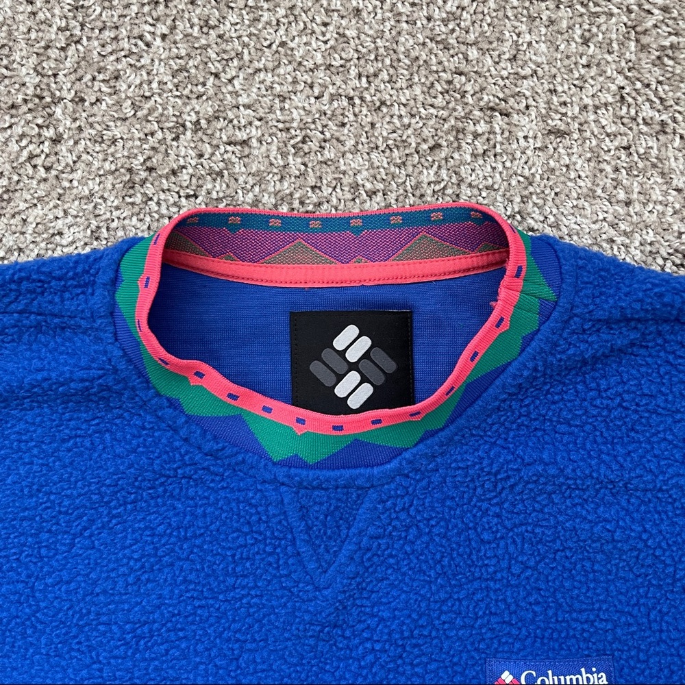 COLUMBIA WAPITOO FLEECE PULLOVER MENS SIZE SMALL BLUE NEW - Picture 3 of 6